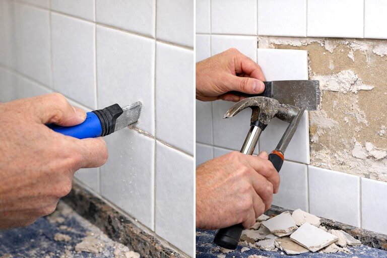 Retirer du carrelage mural