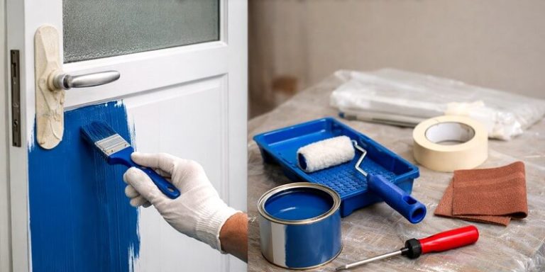 Peindre une porte en PVC
