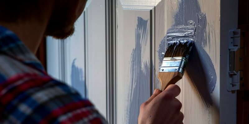 Peindre une porte en bois