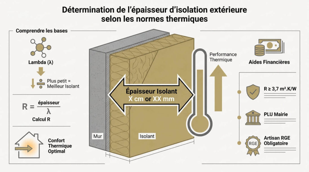L'épaisseur de l'isolation exterieure