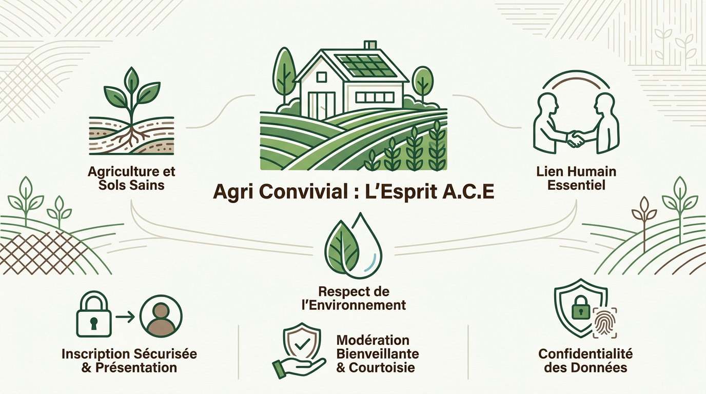 Agriculteurs échangeant dans un champ dans un esprit agri convivial