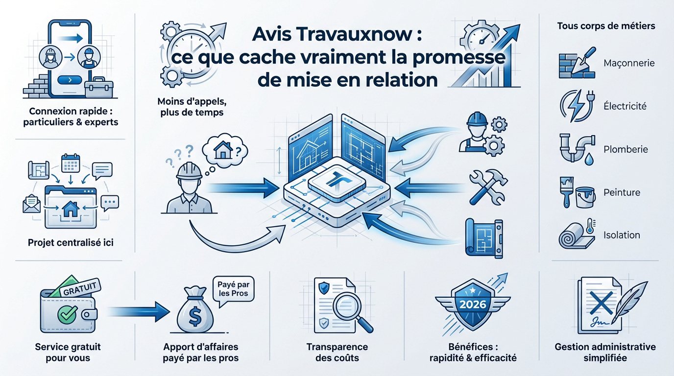 Analyse de la plateforme Travauxnow pour la mise en relation avec des artisans