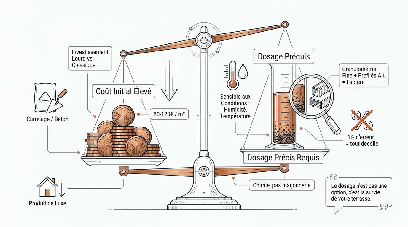 Comparaison entre le coût élevé et la précision technique de la moquette de pierre