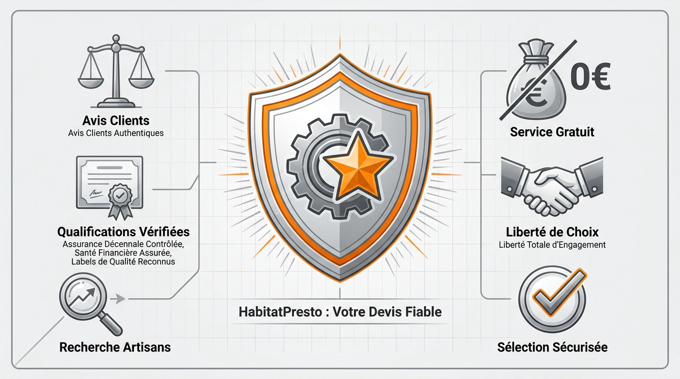 Artisans vérifiés et devis fiables via HabitatPresto pour travaux de rénovation