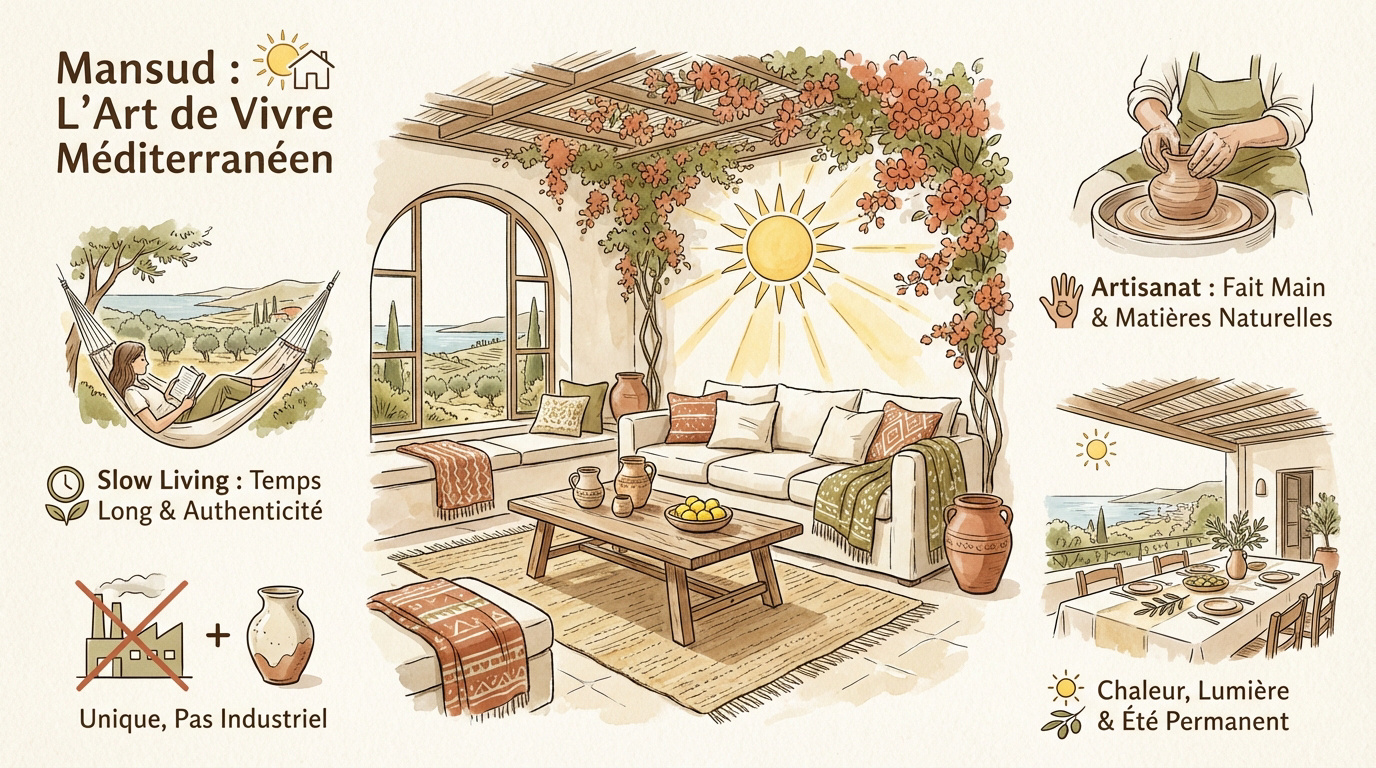 Décoration Mansud aux tons terracotta et matières naturelles