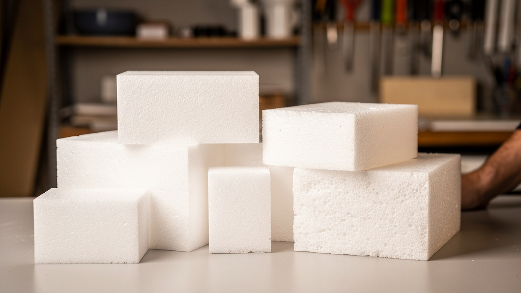 Comparaison de blocs polystyrène de différents formats et densités