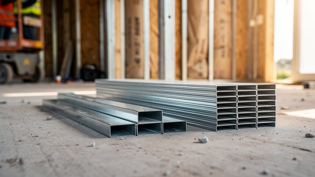 Profilés M48 et M70 comparés sur un chantier de construction