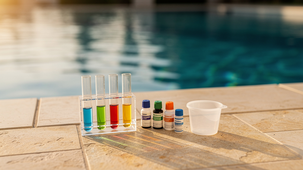 Test du taux de chlore en piscine