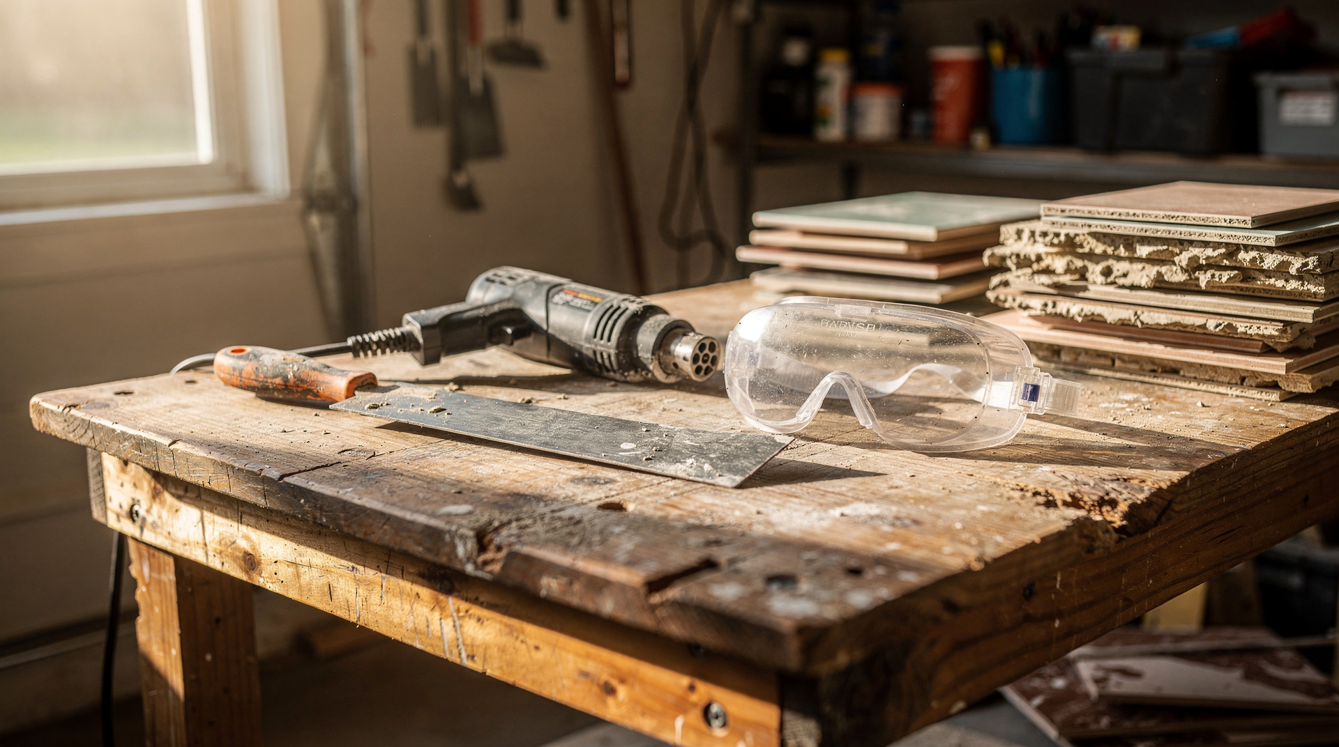 Outils pour retirer du carrelage mural