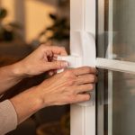 Test d'étanchéité sur un joint de fenêtre PVC