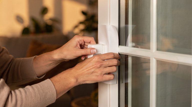 Test d'étanchéité sur un joint de fenêtre PVC