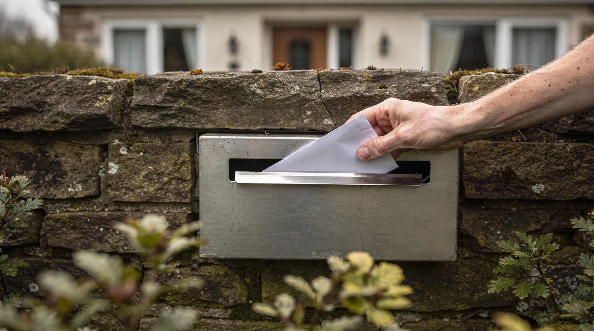 Courrier recommandé retiré d'une boîte aux lettres