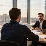 Entrepreneur du bâtiment genevois en réunion avec son comptable fiduciaire