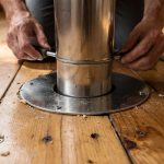 Installation d'un kit de traversée dans un plancher bois
